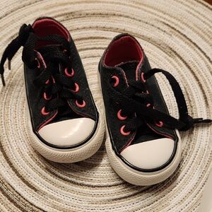 Black and Pink Converse